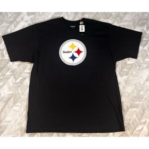 NFL Team Apparel‎ Pittsburgh Steelers Men Black Shirt Size XL